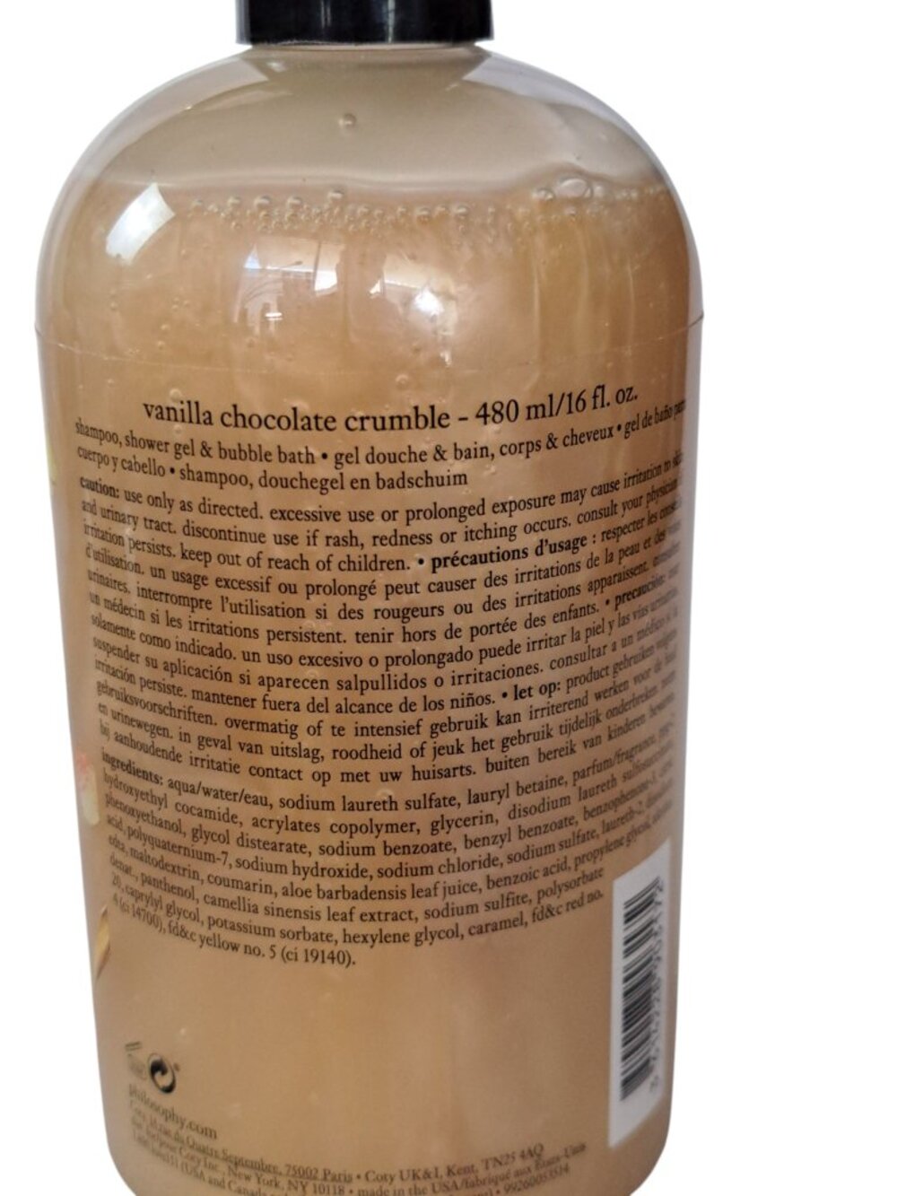 Philosophy Vanilla Chocolate Crumble 3-in-1 Shampoo, Shower Gel & Bubble Bath - Picture 8 of 11
